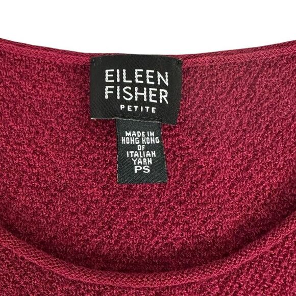 Eileen Fisher Wool Sleeveless Shell / Tank Size Small Petite Red - Picture 3 of 5